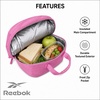 image:imageReebok Mens amp Womens Insulated Work Lunch Box Two Compartments with HandleQuinn Groovy Pink