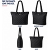 image:imageReebok Womens Quilted Puffer Tote Bag Carry On for Work amp TravelBarbara Black