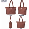 image:imageReebok Womens Quilted Puffer Tote Bag Carry On for Work amp TravelBarbara Choco Malt
