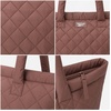 image:imageReebok Womens Quilted Puffer Tote Bag Carry On for Work amp TravelBarbara Choco Malt