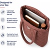 image:imageReebok Womens Quilted Puffer Tote Bag Carry On for Work amp TravelBarbara Choco Malt