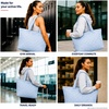image:imageReebok Womens Quilted Puffer Tote Bag Carry On for Work amp TravelBarbara Halogen Blue