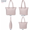 image:imageReebok Womens Quilted Puffer Tote Bag Carry On for Work amp TravelBarbara Pumice Stone